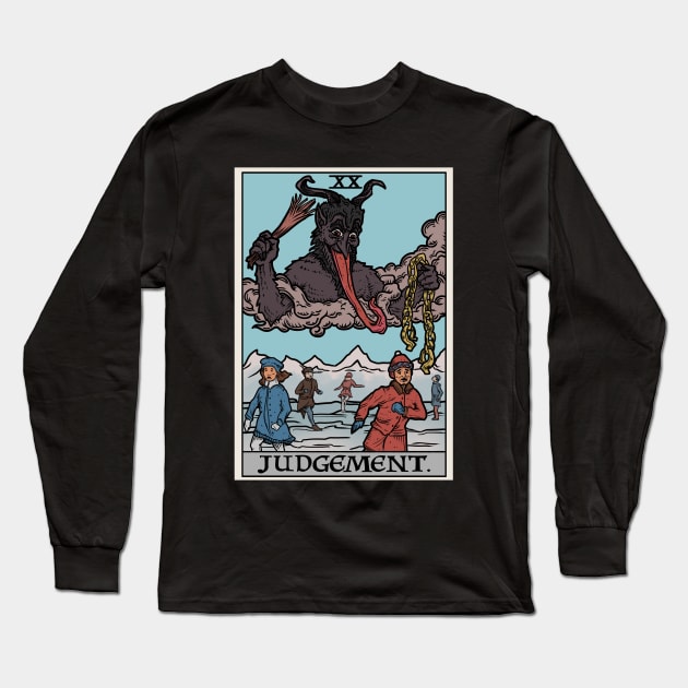 Judgement by Krampus Tarot Card Long Sleeve T-Shirt by TheGhoulishGarb